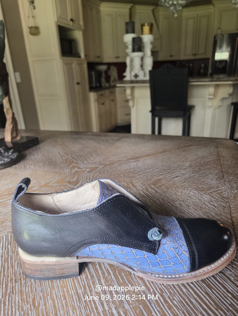 Freebird Mabel Leather Croc Embossed Slip On Shoes Designer Handmade #90 - Picture 5 of 16